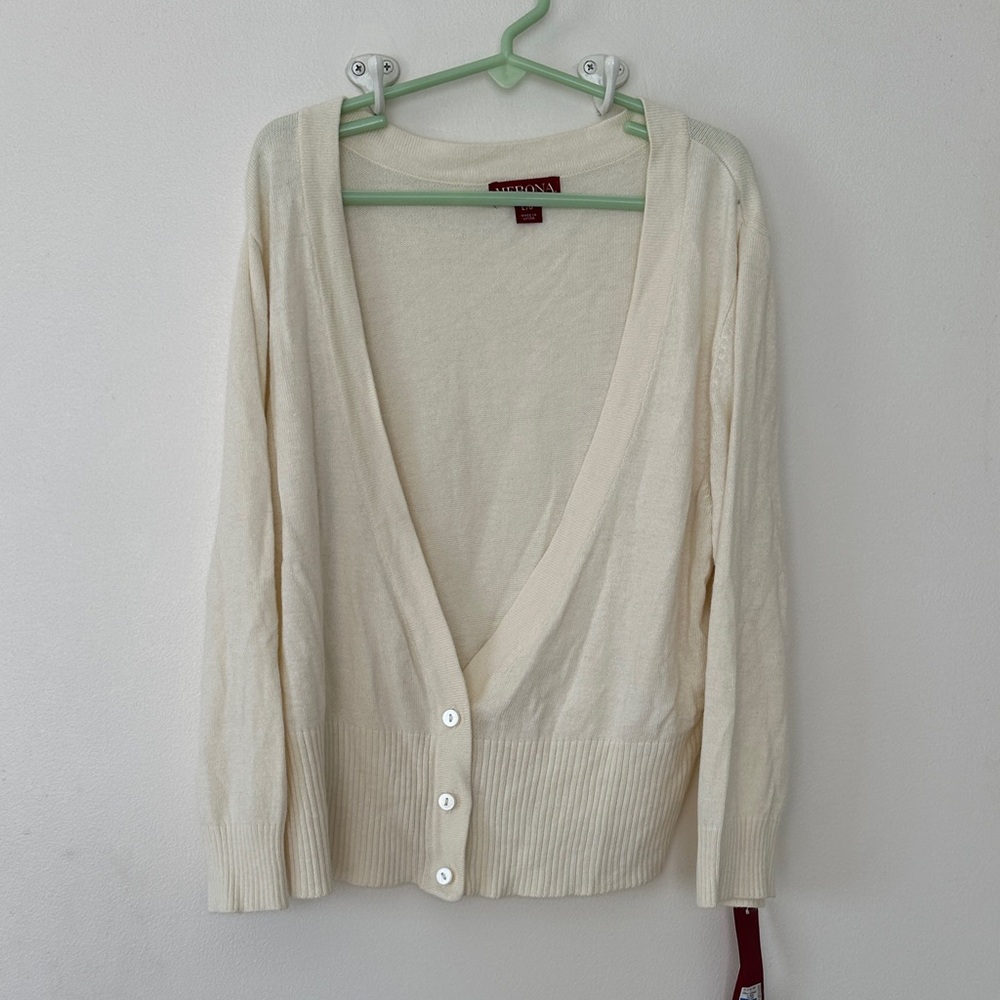 Target Cream Cardigan with Button Accents